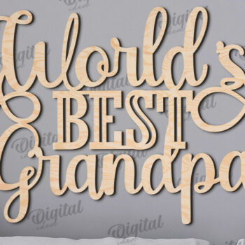 Intra απο ξύλο plywood  Χρώμα wenge 3mm-4mm πάχος - με λέιζερ υπογράφουν παππούδες και γιαγιάδες Δίασταση 30x20 cm INTRAFABR-117327188 - Image 1