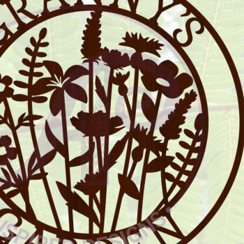 Intra απο ξύλο plywood Χρώμα wenge 3mm-4mm πάχος - αποκοπής Sign Garnny Garden Δίασταση 30x20 cm INTRAFABR-118736717 - Image 1