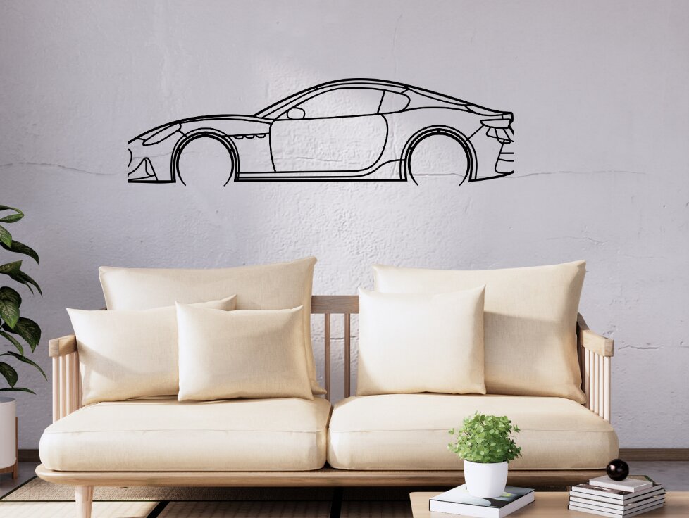 Intra απο ξύλο plywood  Χρώμα wenge 3mm-4mm πάχος - Granturismo Car Silhouette Δίασταση 20x20 cm INTRAFABR-118736755