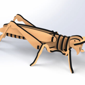 Intra απο ξύλο plywood Χρώμα wenge 3mm-4mm πάχος - Αρχεία λέιζερ Grasshopper 3D Animal Δίασταση 20x20 cm INTRAFABR-105556344 - Image 5