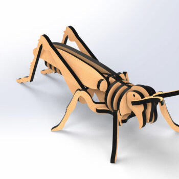 Intra απο ξύλο plywood Χρώμα wenge 3mm-4mm πάχος - Αρχεία λέιζερ Grasshopper 3D Animal Δίασταση 20x20 cm INTRAFABR-105556344 - Image 6