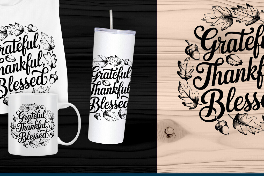 Intra απο ξύλο plywood  Χρώμα wenge 3mm-4mm πάχος - Grateful Thankful Blessed Δίασταση 20x20 cm INTRAFABR-118601309