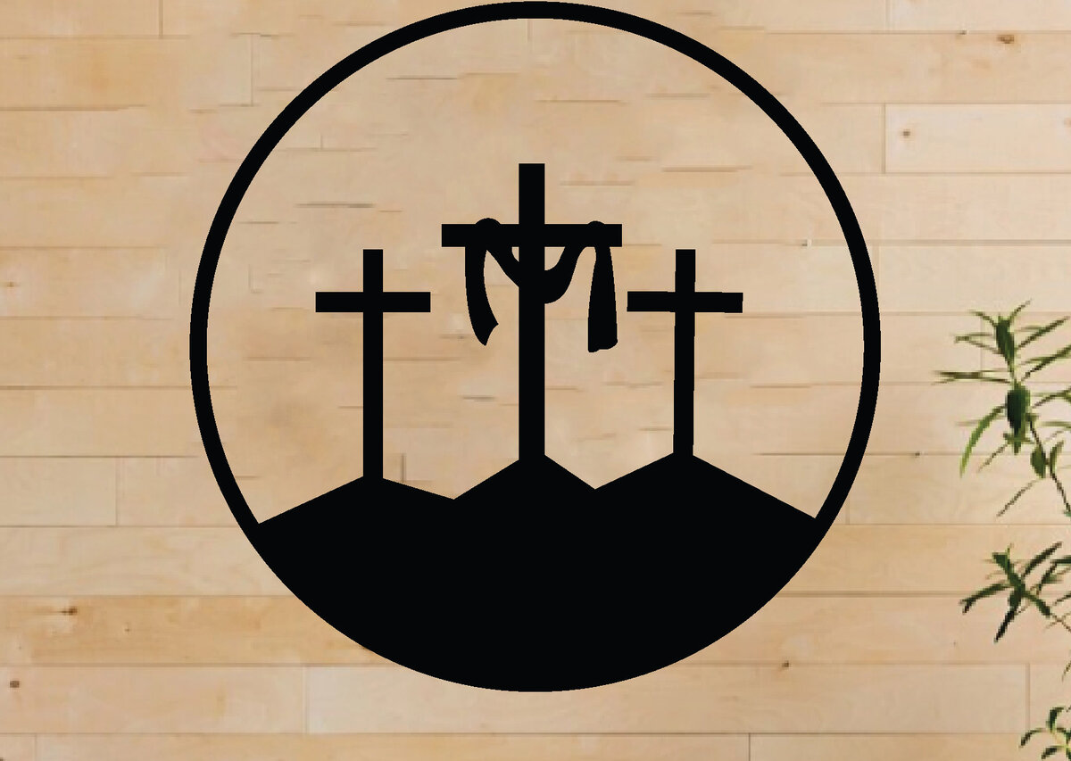 Intra απο ξύλο plywood  Χρώμα wenge 3mm-4mm πάχος - κοπής με λέιζερ Grave Cross, Τέχνη τοίχου Δίασταση 40x50 cm INTRAFABR-98257147