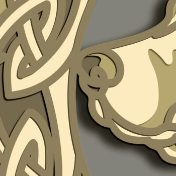 Intra απο ξύλο plywood  Χρώμα wenge 3mm-4mm πάχος - Multilayer /Cut Great Dane Dog Δίασταση 30x20 cm INTRAFABR-112552870 - Image 4