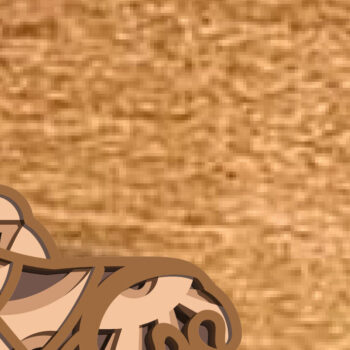 Intra απο ξύλο plywood  Χρώμα wenge 3mm-4mm πάχος - Great Dane Dog Multilayer /Zentangle Δίασταση 30x20 cm INTRAFABR-112552890 - Image 6