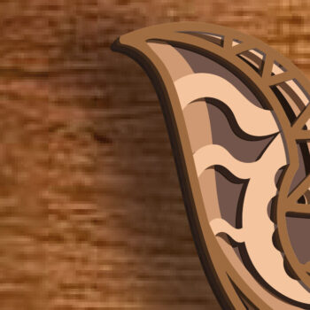 Intra απο ξύλο plywood  Χρώμα wenge 3mm-4mm πάχος - Great Dane Dog Multilayer /Zentangle Δίασταση 30x20 cm INTRAFABR-112552890 - Image 7