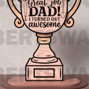 Intra απο ξύλο plywood  Χρώμα wenge 3mm-4mm πάχος - Μεγάλη δουλειά Dad Δίασταση 20x20 cm INTRAFABR-118736187 - Image 3