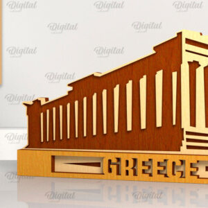 Intra απο ξύλο plywood  Χρώμα wenge 3mm-4mm πάχος - Greece Landmark Δίασταση 30x20 cm INTRAFABR-63193413