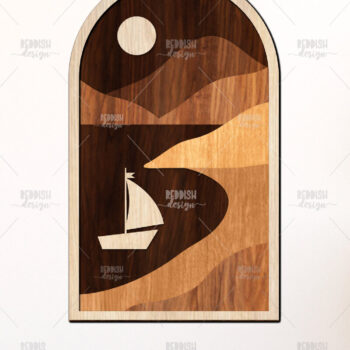 Intra απο ξύλο plywood  Χρώμα wenge 3mm-4mm πάχος - Greek Landscapes 3D Layered Δίασταση 40x50 cm INTRAFABR-44489256 - Image 4