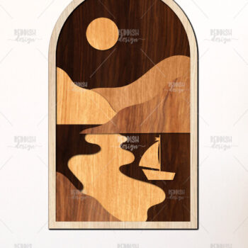 Intra απο ξύλο plywood  Χρώμα wenge 3mm-4mm πάχος - Greek Landscapes 3D Layered Δίασταση 40x50 cm INTRAFABR-44489256 - Image 6