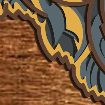 Intra απο ξύλο plywood  Χρώμα wenge 3mm-4mm πάχος - Grizzly Bear 4layers - Multi-Layer Δίασταση 30x20 cm INTRAFABR-69561854 - Image 5