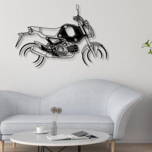 Intra απο ξύλο plywood  Χρώμα wenge 3mm-4mm πάχος - Grom Μοτοσικλέτα Σιλουέτα Δίασταση 20x20 cm INTRAFABR-69561840