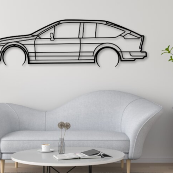 Intra απο ξύλο plywood  Χρώμα wenge 3mm-4mm πάχος - GTV6 Car Silhouette, Car Model Art Wall Art Δίασταση 40x50 cm INTRAFABR-100141008 - Image 1