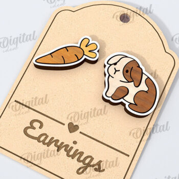 Intra απο ξύλο plywood Χρώμα wenge 3mm-4mm πάχος - Σκουλαρίκια ινδικό χοιρίδιο Δίασταση 3x3 cm INTRAFABR-82011031 - Image 1