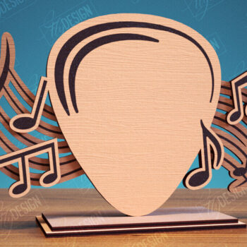 Intra απο ξύλο plywood  Χρώμα wenge 3mm-4mm πάχος - Guitar Award Trophy Design Δίασταση 30x20 cm INTRAFABR-75546237 - Image 1