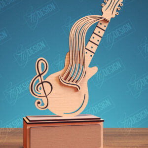 Intra απο ξύλο plywood  Χρώμα wenge 3mm-4mm πάχος - Guitar Award Trophy Design Δίασταση 30x20 cm INTRAFABR-75546299
