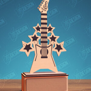 Intra απο ξύλο plywood  Χρώμα wenge 3mm-4mm πάχος - Guitar Award Trophy Design Δίασταση 30x20 cm INTRAFABR-75546323