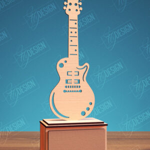 Intra απο ξύλο plywood  Χρώμα wenge 3mm-4mm πάχος - Guitar Award Trophy Design Δίασταση 30x20 cm INTRAFABR-75546339