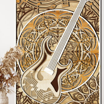 Intra απο ξύλο plywood Χρώμα wenge 3mm-4mm πάχος - με στρώματα κιθάρας για δώρο Δίασταση 15x22 cm INTRAFABR-75546139 - Image 1