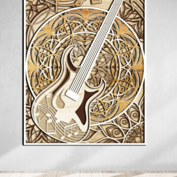 Intra απο ξύλο plywood Χρώμα wenge 3mm-4mm πάχος - με στρώματα κιθάρας για δώρο Δίασταση 15x22 cm INTRAFABR-75546139 - Image 3