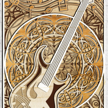 Intra απο ξύλο plywood Χρώμα wenge 3mm-4mm πάχος - με στρώματα κιθάρας για δώρο Δίασταση 15x22 cm INTRAFABR-75546139 - Image 5