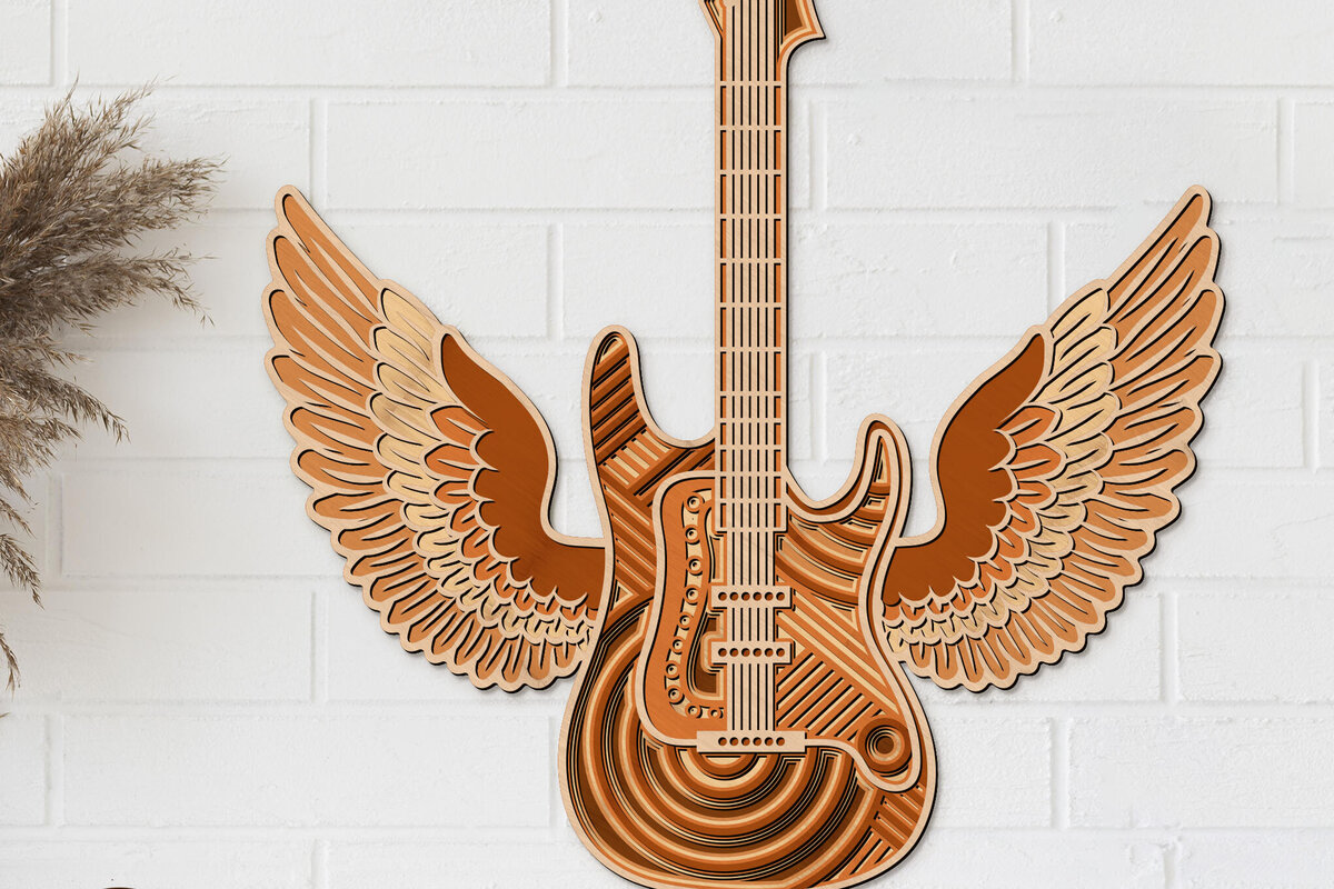 Intra απο ξύλο plywood  Χρώμα wenge 3mm-4mm πάχος - Διακόσμηση πάνελ τοίχου πολλαπλών στρώσεων κιθάρας Δίασταση 11x12 cm INTRAFABR-75546208