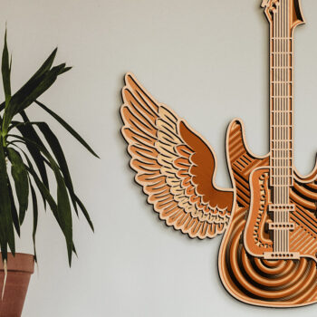 Intra απο ξύλο plywood  Χρώμα wenge 3mm-4mm πάχος - Διακόσμηση πάνελ τοίχου πολλαπλών στρώσεων κιθάρας Δίασταση 11x12 cm INTRAFABR-75546208 - Image 4