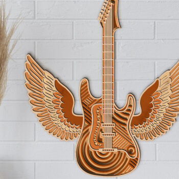 Intra απο ξύλο plywood  Χρώμα wenge 3mm-4mm πάχος - Διακόσμηση πάνελ τοίχου πολλαπλών στρώσεων κιθάρας Δίασταση 11x12 cm INTRAFABR-75546208 - Image 8