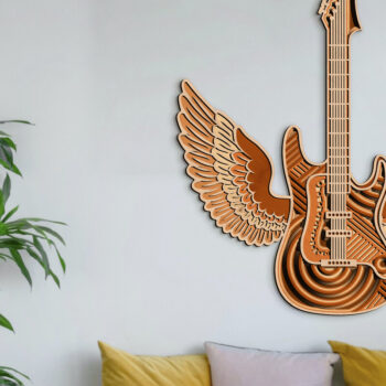 Intra απο ξύλο plywood  Χρώμα wenge 3mm-4mm πάχος - Διακόσμηση πάνελ τοίχου πολλαπλών στρώσεων κιθάρας Δίασταση 11x12 cm INTRAFABR-75546208 - Image 9