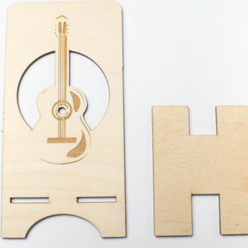 Intra απο ξύλο plywood  Χρώμα wenge 3mm-4mm πάχος - Βάση τηλεφώνου κιθάρας Δίασταση 20x20 cm INTRAFABR-28378484 - Image 2