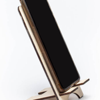 Intra απο ξύλο plywood  Χρώμα wenge 3mm-4mm πάχος - Βάση τηλεφώνου κιθάρας Δίασταση 20x20 cm INTRAFABR-28378484 - Image 4