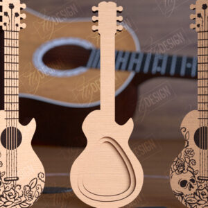 Intra απο ξύλο plywood  Χρώμα wenge 3mm-4mm πάχος - Θήκη επιλογής κιθάρας | Pick Box | Ιδέα δώρου Δίασταση 20x20 cm INTRAFABR-68210236