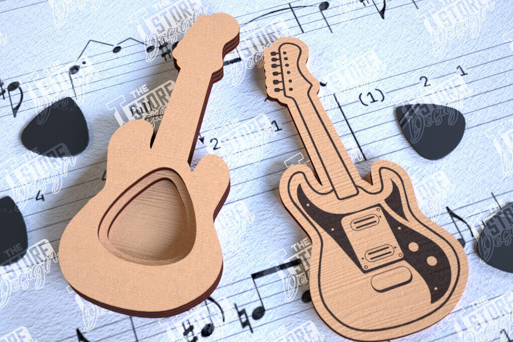 Intra απο ξύλο plywood  Χρώμα wenge 3mm-4mm πάχος - Θήκη κιθάρας |Θήκη επιλογής| Pick Box Δίασταση 20x20 cm INTRAFABR-98006862