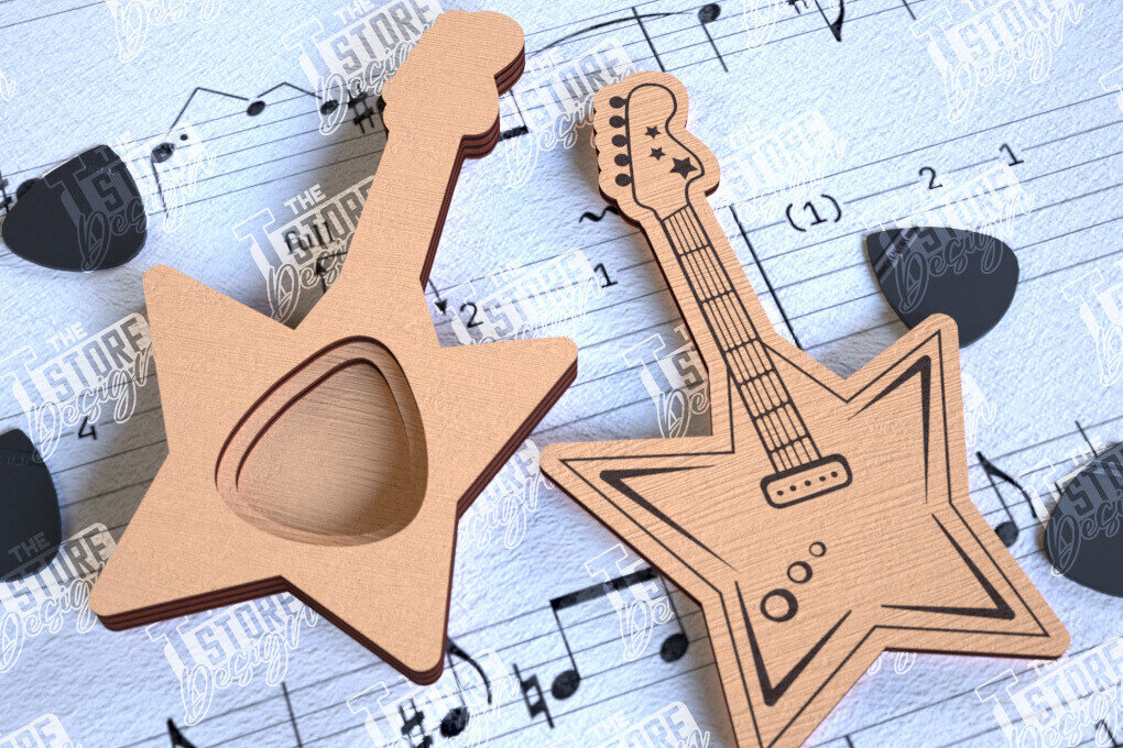 Intra απο ξύλο plywood  Χρώμα wenge 3mm-4mm πάχος - Θήκη κιθάρας |Θήκη επιλογής| Pick Box Δίασταση 20x20 cm INTRAFABR-100844100