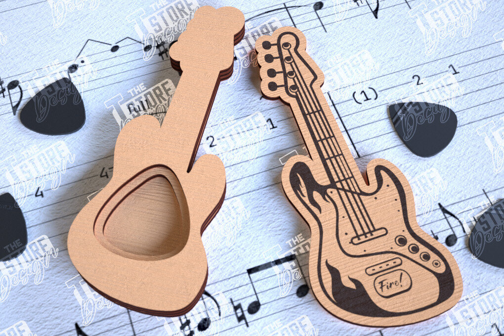 Intra απο ξύλο plywood  Χρώμα wenge 3mm-4mm πάχος - Θήκη κιθάρας |Θήκη επιλογής| Pick Box Δίασταση 20x20 cm INTRAFABR-79049739