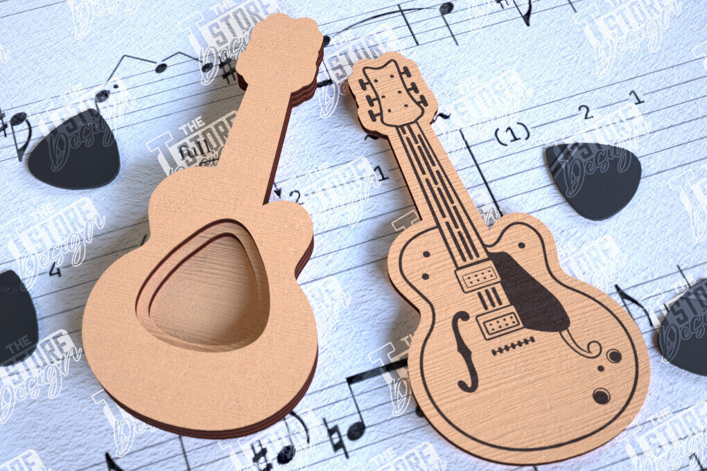 Intra απο ξύλο plywood  Χρώμα wenge 3mm-4mm πάχος - Θήκη κιθάρας |Θήκη επιλογής| Pick Box Δίασταση 20x20 cm INTRAFABR-102463614