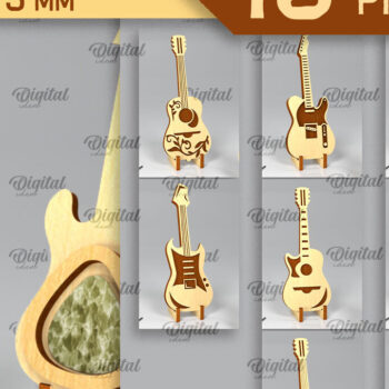 Intra απο ξύλο plywood  Χρώμα wenge 3mm-4mm πάχος - Πακέτο κοπής με λέιζερ Holders Pick Guitar Δίασταση 30x20 cm INTRAFABR-109880098 - Image 1