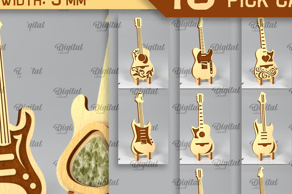 Intra απο ξύλο plywood  Χρώμα wenge 3mm-4mm πάχος - Πακέτο κοπής με λέιζερ Holders Pick Guitar Δίασταση 30x20 cm INTRAFABR-109880098