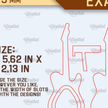 Intra απο ξύλο plywood  Χρώμα wenge 3mm-4mm πάχος - Πακέτο κοπής με λέιζερ Holders Pick Guitar Δίασταση 30x20 cm INTRAFABR-109880098 - Image 2