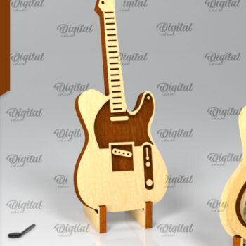 Intra απο ξύλο plywood  Χρώμα wenge 3mm-4mm πάχος - Πακέτο κοπής με λέιζερ Holders Pick Guitar Δίασταση 30x20 cm INTRAFABR-109880098 - Image 4