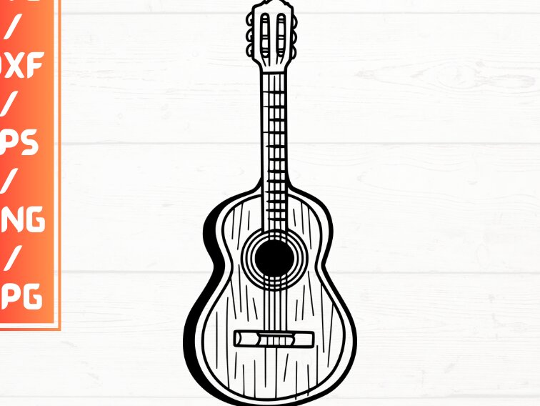 Intra απο ξύλο plywood  Χρώμα wenge 3mm-4mm πάχος - Κιθάρα , DXF, EPS, JPG, PNG Δίασταση 20x20 cm INTRAFABR-36949304