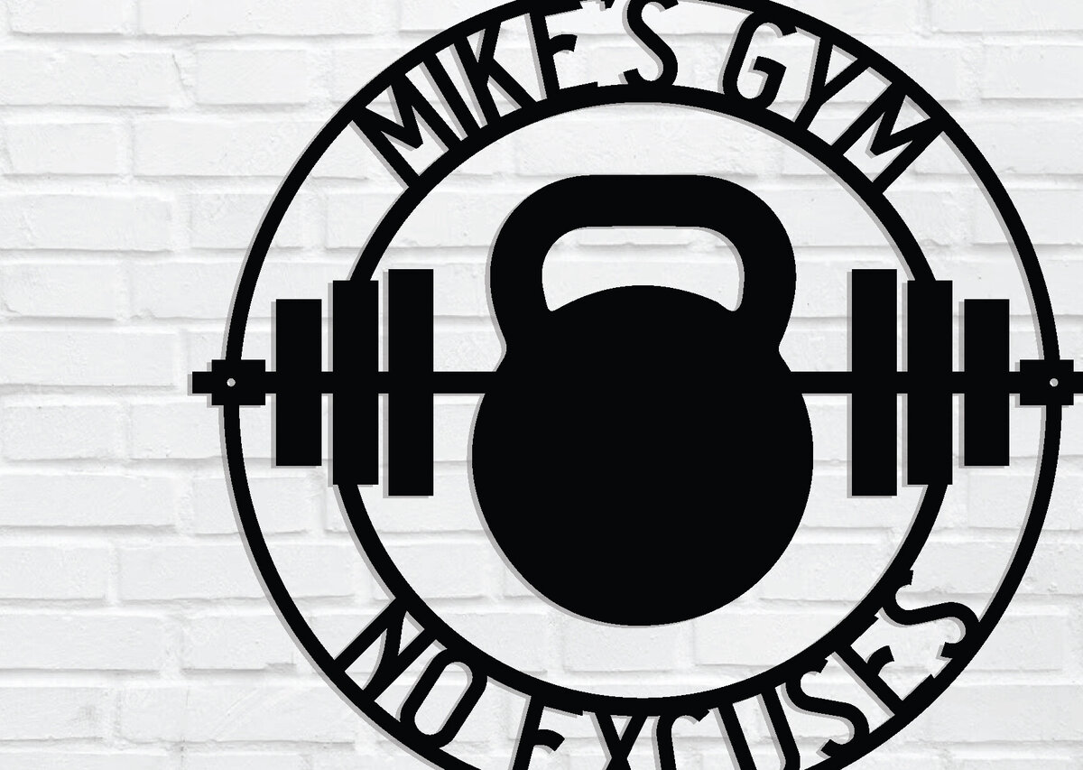 Intra απο ξύλο plywood  Χρώμα wenge 3mm-4mm πάχος - Gym Dumbbell Wall Art Decor Δίασταση 40x50 cm INTRAFABR-41158971