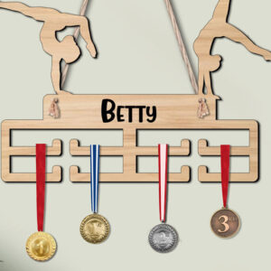 Intra απο ξύλο plywood  Χρώμα wenge 3mm-4mm πάχος - Gymnastic Women Sport Medal Hanger Δίασταση 20x20 cm INTRAFABR-5575693