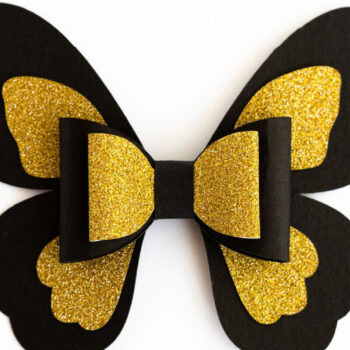 Intra απο ξύλο plywood  Χρώμα wenge 3mm-4mm πάχος - Πρότυπο φιόγκων μαλλιών πεταλούδας Δίασταση 20x20 cm INTRAFABR-102076638 - Image 1