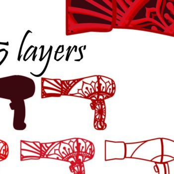 Intra απο ξύλο plywood  Χρώμα wenge 3mm-4mm πάχος - Εργαλεία μαλλιών, 4-5 στρώσεις, 3d Mandala Δίασταση 30x30 cm INTRAFABR-123828424 - Image 6