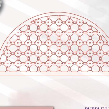 Intra απο ξύλο plywood  Χρώμα wenge 3mm-4mm πάχος - Πλαίσιο μισού κύκλου Δίασταση 20x25 cm INTRAFABR-123828582 - Image 2