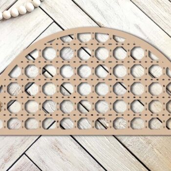 Intra απο ξύλο plywood  Χρώμα wenge 3mm-4mm πάχος - Πλαίσιο μισού κύκλου Δίασταση 20x25 cm INTRAFABR-123828582 - Image 3