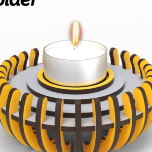 Intra απο ξύλο plywood  Χρώμα wenge 3mm-4mm πάχος - Θήκη ρεσώ μισής σφαίρας | Δίασταση 20x20 cm INTRAFABR-28821363