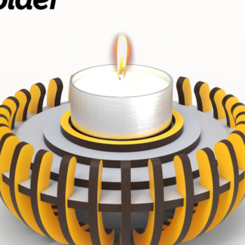 Intra απο ξύλο plywood  Χρώμα wenge 3mm-4mm πάχος - Θήκη ρεσώ μισής σφαίρας | Δίασταση 20x20 cm INTRAFABR-28821363 - Image 1