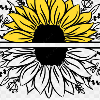 Intra απο ξύλο plywood  Χρώμα wenge 3mm-4mm πάχος - Half Sunflower Border Δίασταση 20x20 cm INTRAFABR-28821908 - Image 2